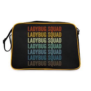 Ladybug Squad Entomologist Bugs Lover Bugs Collect - Retro Tasche - Schwarz/Gold - Hinten