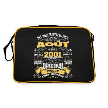 Les légendes sont nées en Août 2001 | vintage - Sac Retro - noir/or - Dos