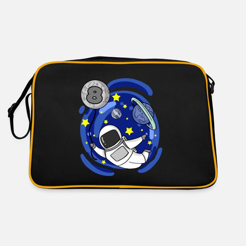8 Jahre Geburtstag Junge Geschenk - Retro Tasche - Schwarz/Gold