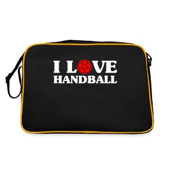 Équipe de handball, club, entraîneur, entraîneur, joueur - Sac Retro - noir/or - Dos