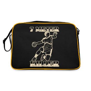 Équipe de handball, club, entraîneur, entraîneur, joueur - Sac Retro - noir/or - Dos
