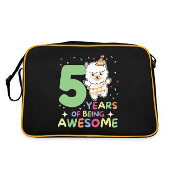 Alpaga pour 5 ans Enfants de cinq ans - Sac Retro - noir/or - Dos