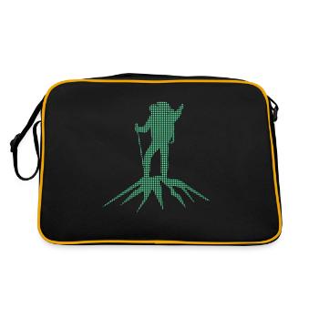Bergsteigen - Retro Tasche - Schwarz/Gold - Hinten
