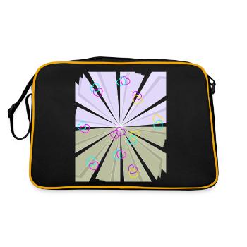 Heart Hearts Congratulations Birthday - Retro Bag - black/gold - Back