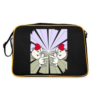 Heart Cats Congratulations Birthday - Retro Bag - black/gold - Back