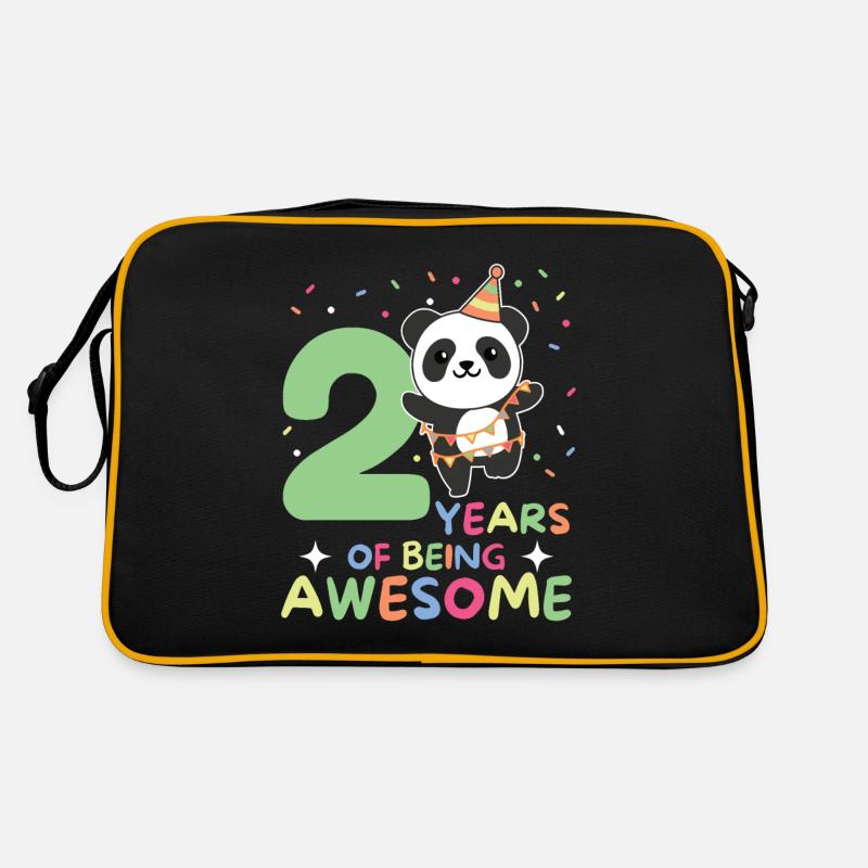 Panda for 2nd birthday children two years old Retro Bag
