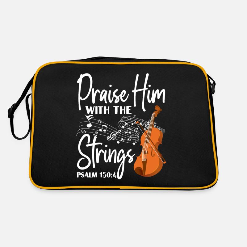Violon Violoniste Bible Citation Foi Sac Retro
