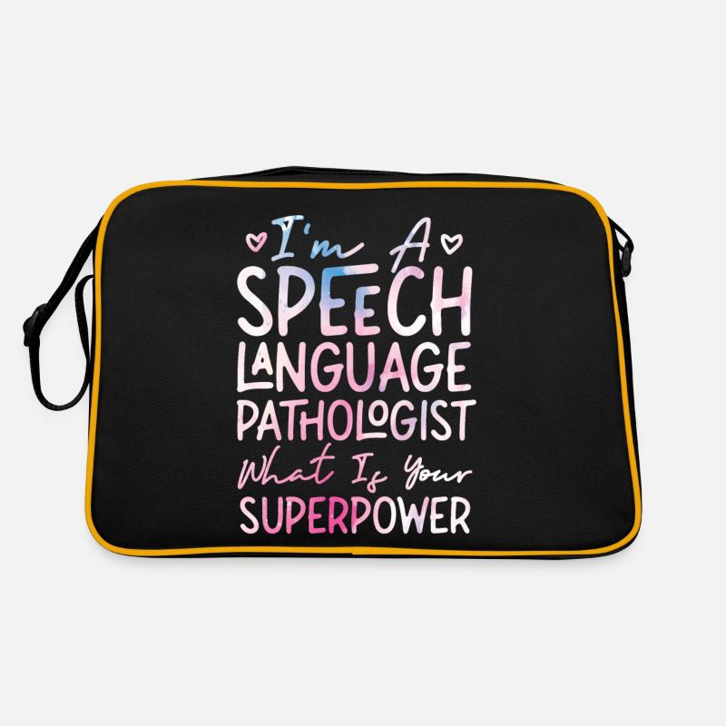 Speech Therapist Therapy Assistant - Retro Tasche - Schwarz/Gold