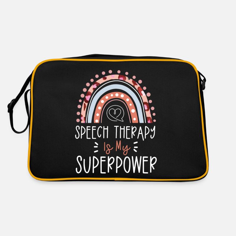 Speech Therapist Therapy Assistant - Retro Tasche - Schwarz/Gold