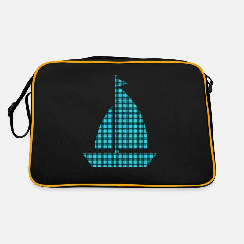 Segeln - Retro Tasche - Schwarz/Gold