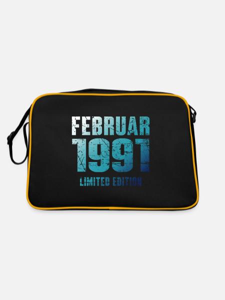 Février 1991 Cadeau d’anniversaire en édition limitée - Sac Retro - noir/or