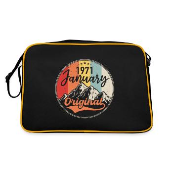 Die Legenden wurden im Januar 1971 geboren - Retro Tasche - Schwarz/Gold - Hinten