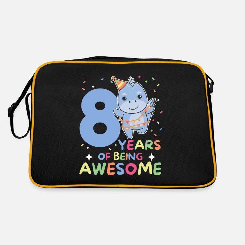 Dino pour les enfants de 8 ans de huit ans Sac Retro