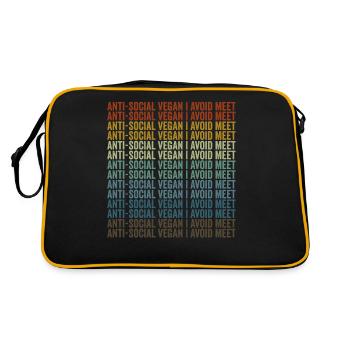Végétaliens antisociaux J’évite de rencontrer Vega - Sac Retro - noir/or - Dos
