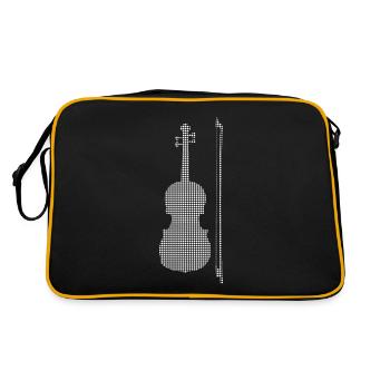Geige - Retro Tasche - Schwarz/Gold - Hinten