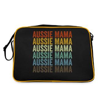 Aussie Mama Australian Shepherd Dog Dog Lovers - Retro Bag - black/gold - Back