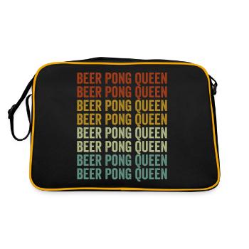 Beer Pong Queen Beer Pong Player Drinking Game - Retro Bag - black/gold - Back