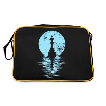 Jeu de club d’échecs Cheval Pièce d’échecs Hommes + Femmes - Sac Retro - noir/or - Dos