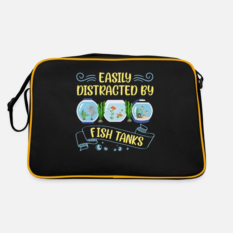 Easily Distracted by Fish Tank Funny Aquaristic Retro Bag