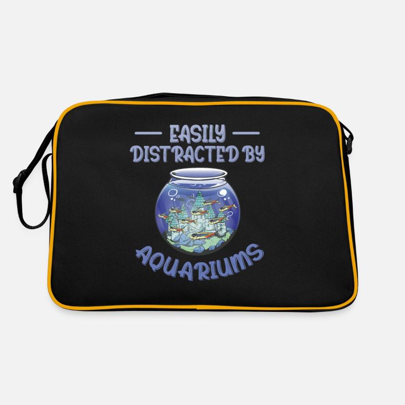 Easily Distracted by Aquariums Lustiges Aquaristik Retro Bag