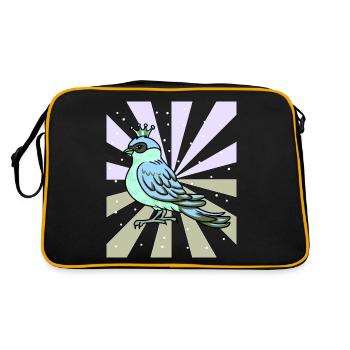 Wildlife Fantasy Bird Christmas Gift Child - Retro Bag - black/gold - Back
