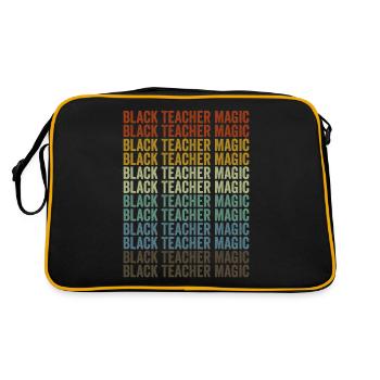 Black Teacher Magic Melanin Brown Skin - Retro Bag - black/gold - Back