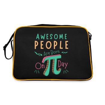 Des gens géniaux naissent le jour de Pi - Sac Retro - noir/or - Dos