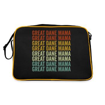 Maman dogue amoureux des chiens grands danois - Sac Retro - noir/or - Dos