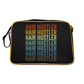 Hair Hustler Barber Barber Coiffeur - Sac Retro - noir/or - Dos