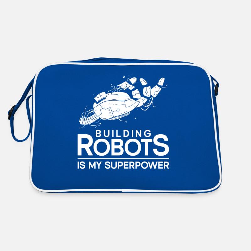 Robot Robotics Engineer Building Retro Tasche