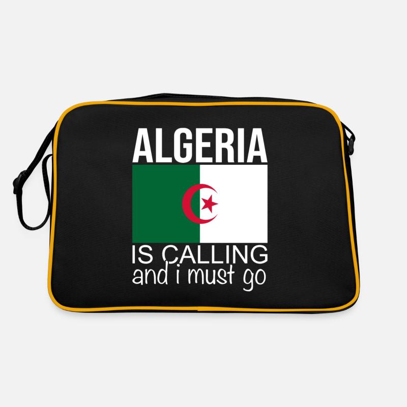 Algérie Slogan - Sac Retro - noir/or