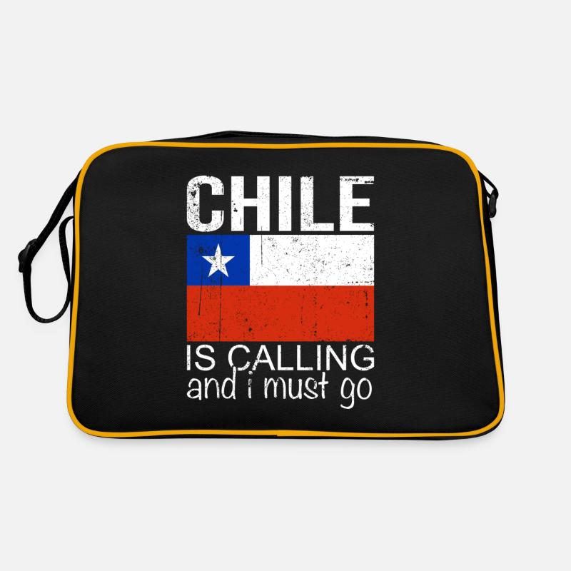 Chile Spruch - Retro Tasche - Schwarz/Gold