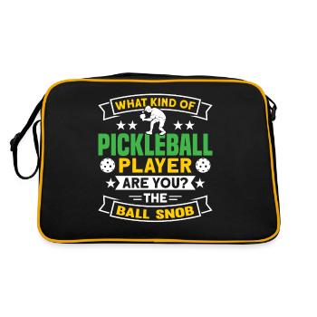 Ball Snob Pickleball Player Pickleball Design - Retro Bag - black/gold - Back
