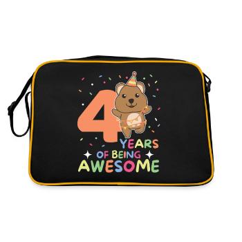 Quokka pour les enfants de 4 ans - Sac Retro - noir/or - Dos