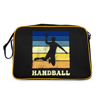Équipe de handball, club, entraîneur, entraîneur, joueur - Sac Retro - noir/or - Dos