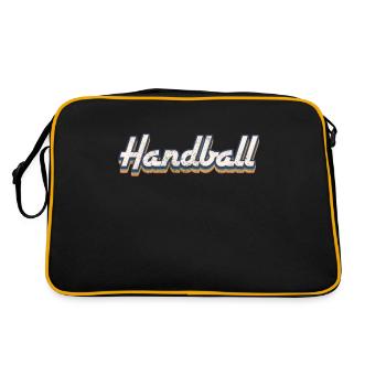 Équipe de handball, club, entraîneur, entraîneur, joueur - Sac Retro - noir/or - Dos