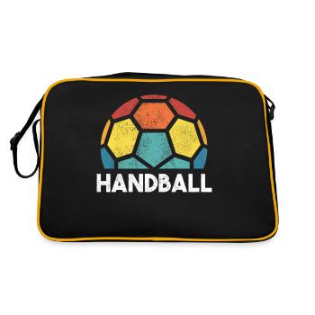 Équipe de handball, club, entraîneur, entraîneur, joueur - Sac Retro - noir/or - Dos