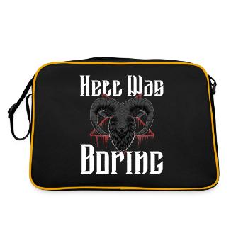 Satan Beelzebub Devil Gothic Pentagram Mystical - Retro Bag - black/gold - Back