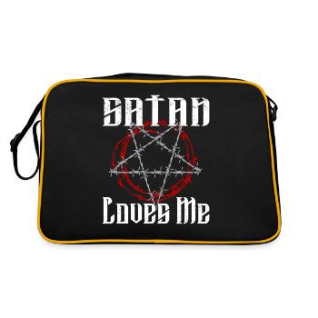 Satan Belzébuth Diable Gothique Pentagramme Mystique - Sac Retro - noir/or - Dos