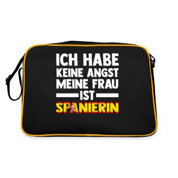 Spanisch Spanier Spanien - Retro Tasche - Schwarz/Gold - Hinten