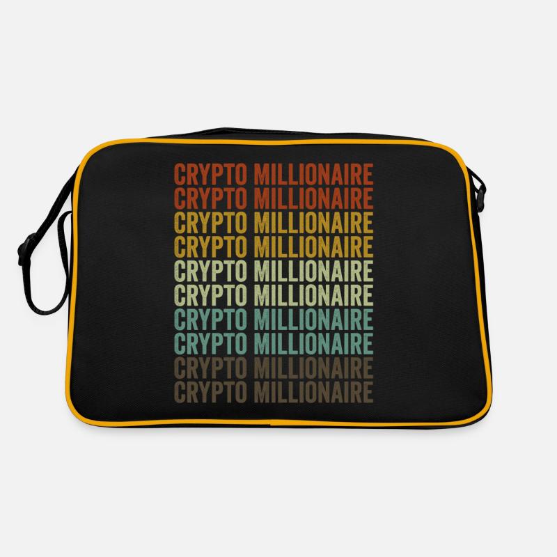 Krypto Millionär Bitcoin Kryptowährung Retro Tasche