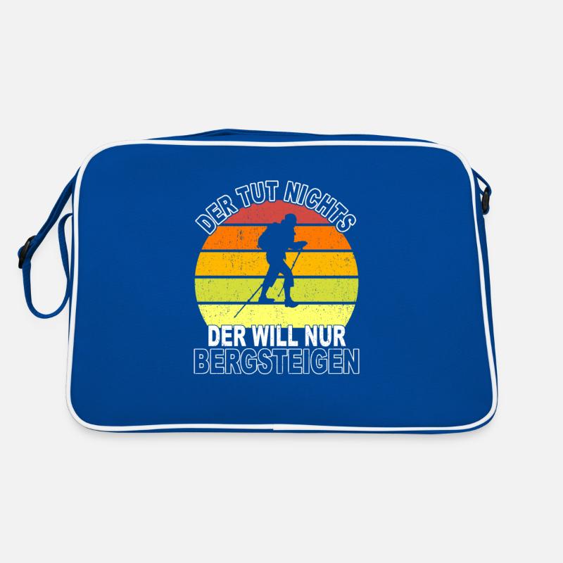 Bergsteigen Spruch Retro Tasche