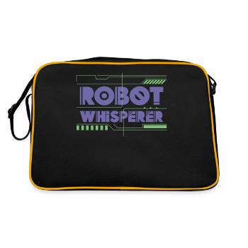 Robot Robotics Engineer Robot - Retro Bag - black/gold - Back