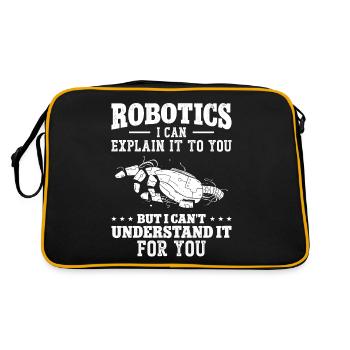 Robot Robotics Engineer Robotics I - Retro Tasche - Schwarz/Gold - Hinten