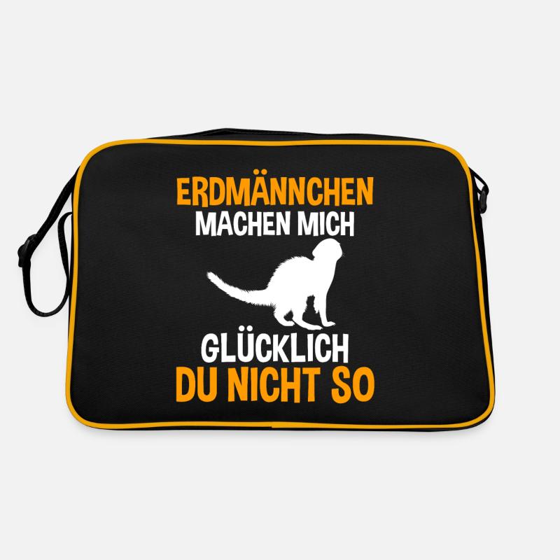 Erdmännchen machen mich glücklich Retro Tasche