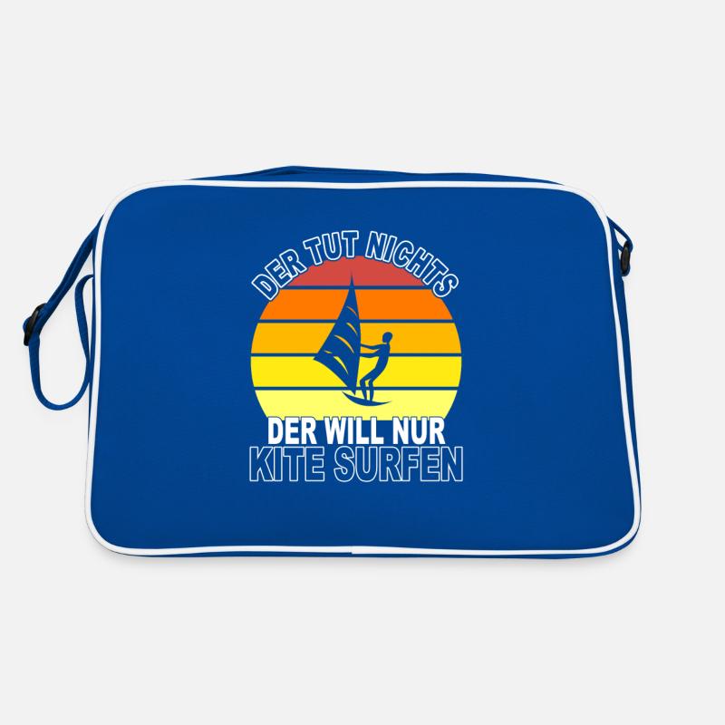 Kite surfen Spruch Retro Tasche