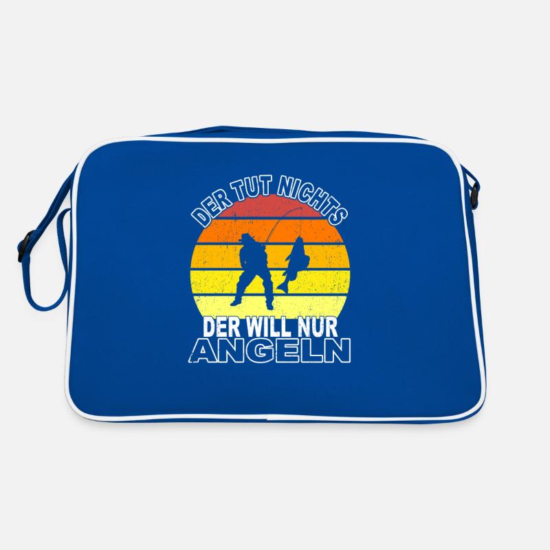 Angeln Spruch Retro Tasche