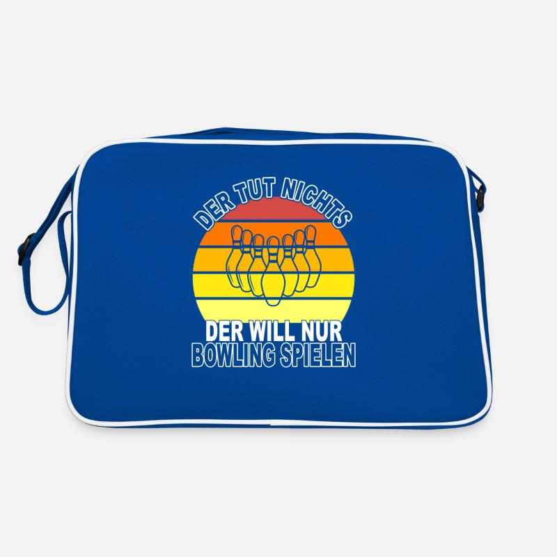 Bowling Spruch Retro Tasche