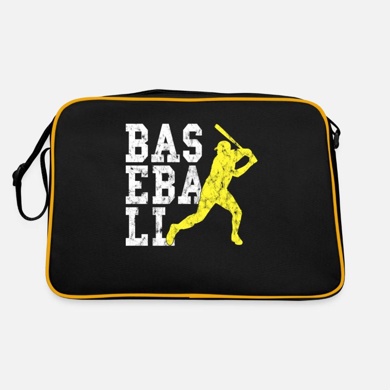 Baseball - Retro Tasche - Schwarz/Gold
