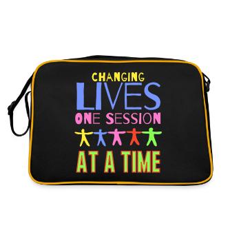 Changer des vies, une session à la fois - Sac Retro - noir/or - Dos
